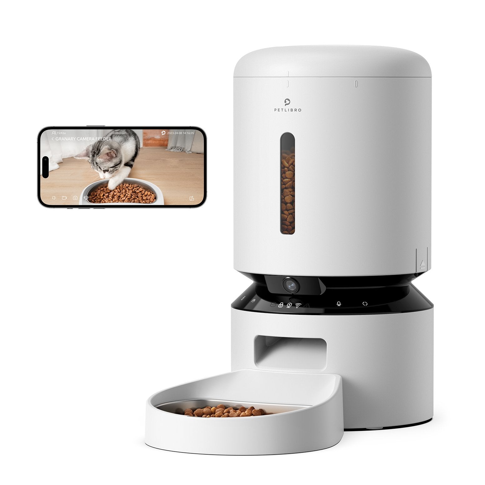 PETLIBRO Granary Automatischer intelligenter Haustierfutterautomat mit Kamera, Wei? / Einzelne Schale
