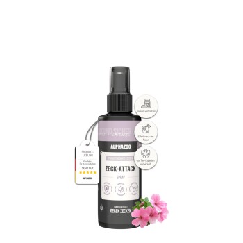 ALPHAZOO ZeckAttack Zeckenspray für Hunde I Starker Zeckenschutz 100 ml