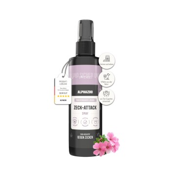 ALPHAZOO ZeckAttack Zeckenspray für Hunde I Starker Zeckenschutz 200 ml