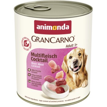 animonda GranCarno Original Nassfutter Hund Adult, Multifleisch Cocktail 6x800 g