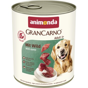 animonda GranCarno Original Nassfutter Hund Adult, Wild 24x800 g
