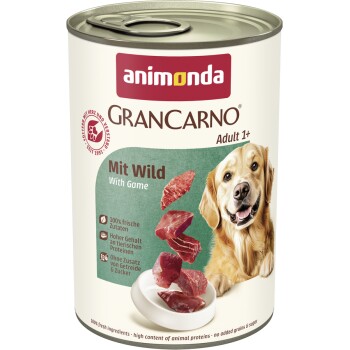 animonda GranCarno Original Nassfutter Hund Adult, Wild 6x400 g