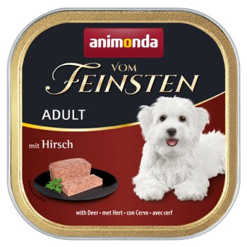 animonda Vom Feinsten Nassfutter Hund, Adult, Hirsch 22x150 g