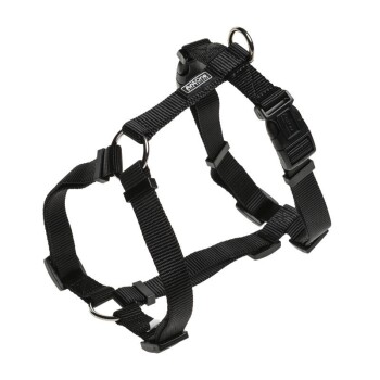 AniOne H-Geschirr Classic Nylon schwarz XS