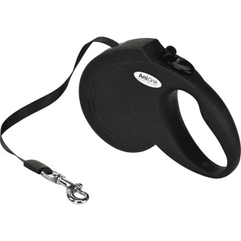 AniOne Rollleine Basic schwarz XS