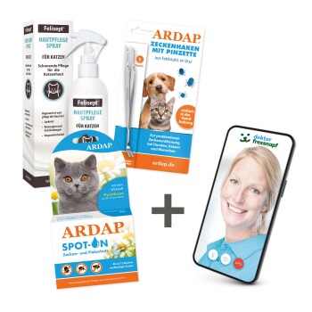ARDAP Dr. Fressnapf Floh- und Zeckenschutz-Paket für Katzen M