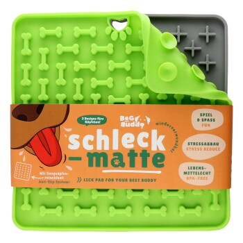 BeG Buddy [2-er] Leckmatte für Hunde / Katzen, Schleckmatte mit Saugnäpfen, Beruhigung