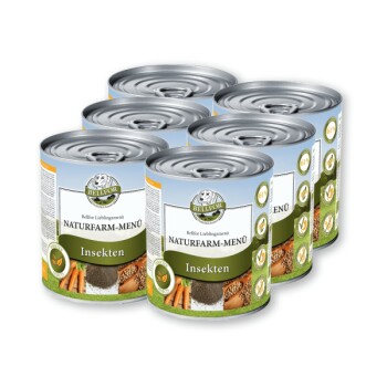 Bellfor Hundefutter Nass mit Insekten - Naturfarm-Menü - 6x800g
