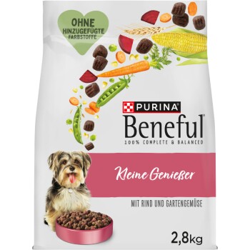 Beneful Purina Trockenfutter Hund, Adult, Kleine Genießer, Rind & Gartengemüse 2,8 kg