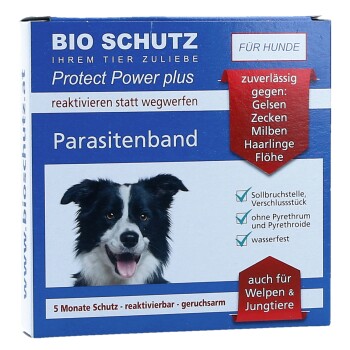 Bio Schutz Parasitenband Protect Power Plus Hund schwarz