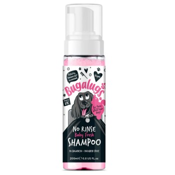 Bugalugs No-Rinse Baby Fresh Shampoo – Sanftes, Rückfettendes Pflegeshampoo für Hunde & Katzen | Wasserlose Fellpflege