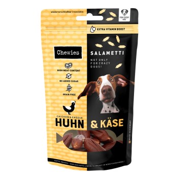 Chewies SALAMETTI 8x200g Huhn und Käse