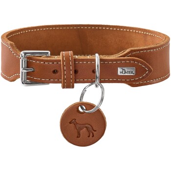 Dog Sport HUNTER Hundehalsband Aalborg extrabreit cognac XS