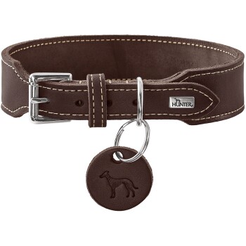 Dog Sport HUNTER Hundehalsband Aalborg extrabreit dunkelbraun XL