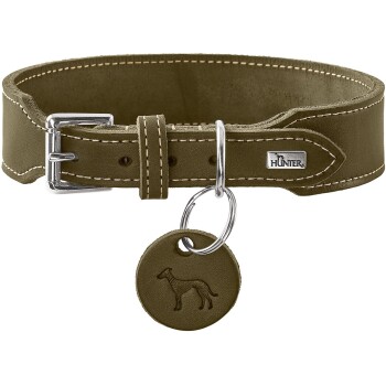 Dog Sport HUNTER Hundehalsband Aalborg extrabreit oliv S