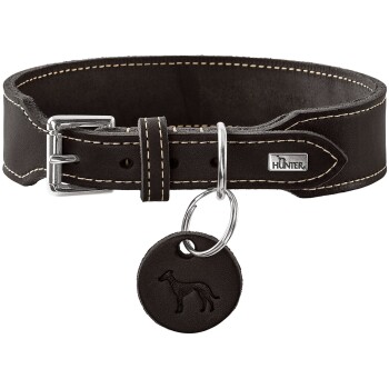 Dog Sport HUNTER Hundehalsband Aalborg extrabreit schwarz L