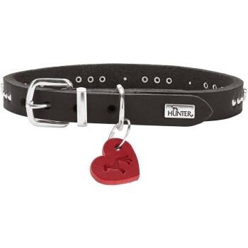 Dog Sport HUNTER Hundehalsband aalborg hearts schwarz XXS-XS