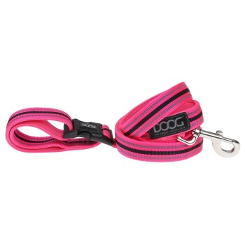 DOOG LEINE NEON ClIP-IT grau/ rosa