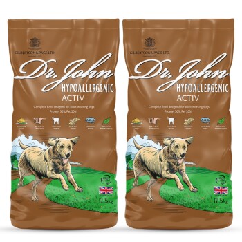 Dr John Hyppoallergen Aktiv Trockenfutter Reich an Huhn und Reis 2x12,5 kg