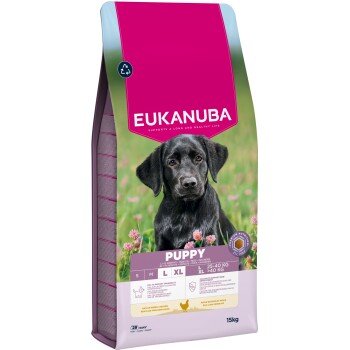 EUKANUBA Trockenfutter Hund, Welpe, groß, Huhn 15 kg