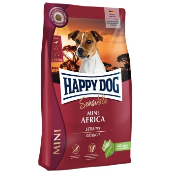 HAPPY DOG Sensible Trockenfutter Hund Adult, Mini Africa 4 kg