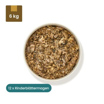 haustierkost.de Rinderblättermagen Frostfutter 12 x 500 g