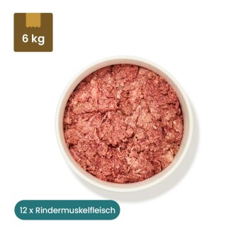haustierkost.de Rindermuskelfleisch Extra Frostfutter 12 x 500 g