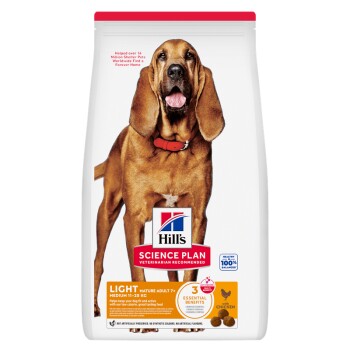 Hill's Science Plan Trockenfutter Hund, Light, Medium Mature Adult, mit Huhn 14 kg