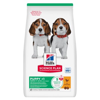 Hill's Science Plan Trockenfutter Hund, Medium Puppy, mit Huhn 18 kg