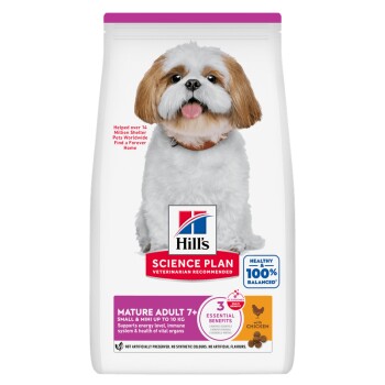 Hill's Science Plan Trockenfutter Hund, Small & Mini Mature Adult, mit Huhn 2x3 kg