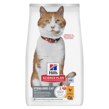 Hill's Science Plan Trockenfutter Katze, Adult, Sterilised mit Huhn 10 kg