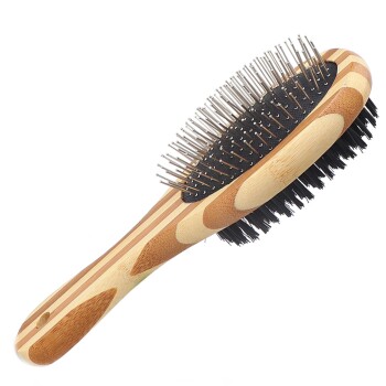nobleza - Professionelle 2in1 Hundebürste - Tierhaarbürste M