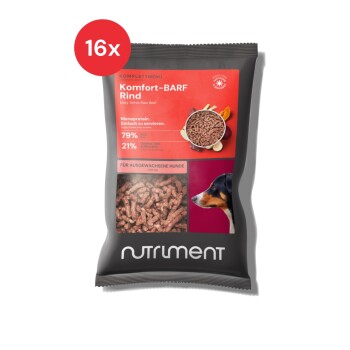 Nutriment Komfort-BARF Menü Rind, Kürbis & Chicorée 16x1 kg