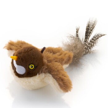 PetTec bewegl. Plüschtier - Spatz Mini