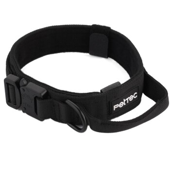 PetTec Hundehalsband aus Neopren & Nylon schwarz M