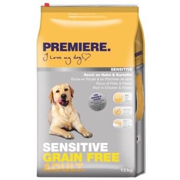 PREMIERE Sensitive Trockenfutter Hund Adult Grain Free Huhn und Kartoffel 2x12 kg