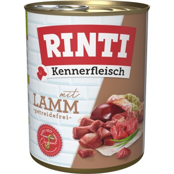 RINTI Kennerfleisch Nassfutter Hund, Adult, Dose, Lamm 24x800 g