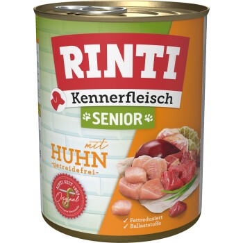 RINTI Kennerfleisch Nassfutter Hund, Senior, Dose Huhn 12x800 g