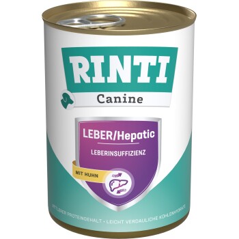 RINTI Canine Nassfutter Hund, Adult, Leber, Dose 12x400 g