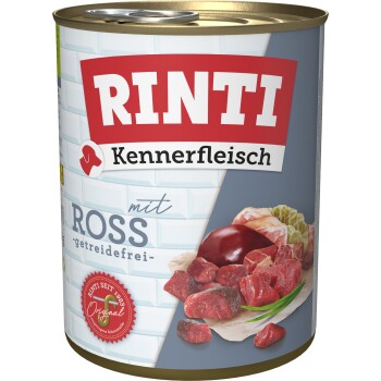 RINTI Kennerfleisch Nassfutter Hund, Adult, Dose, Ross 12x800 g