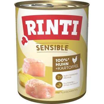 RINTI Sensible Nassfutter Hund, Adult, Dose, Huhn und Kartoffel 6x800 g