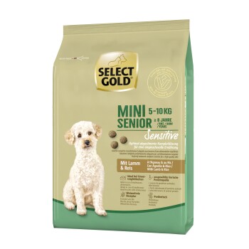 SELECT GOLD Sensitive Trockenfutter Hund Mini Senior Lamm und Reis 1 kg