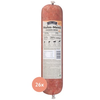 Simple BARF Huhn Menü 26x1 kg