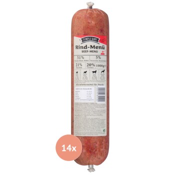Simple BARF Rind Menü 14x1 kg