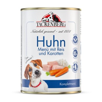 Tackenberg Nassfutter Hund, Adult, Hühnchen mit Langkornreis 6x400 g