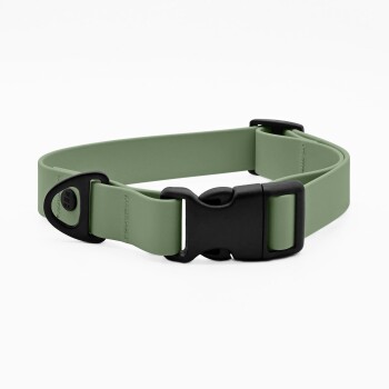 THE DOG IDEA Biothane Halsband mit Klickverschluss Early Green S