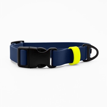 THE DOG IDEA Biothane Halsband Navy Klickverschluss S