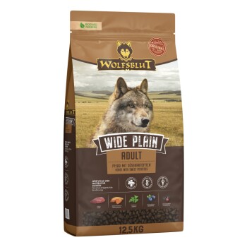 WOLFSBLUT Wide Plain Hund Trockenfutter, Adult 12,5 kg