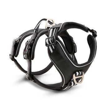 Wolters Active Pro Geschirr No Escape Geschirr Hundegeschirr schwarz/ silber XXS