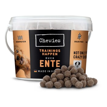 Chewies Trainings-Happen Monoprotein-Snack 300g Ente